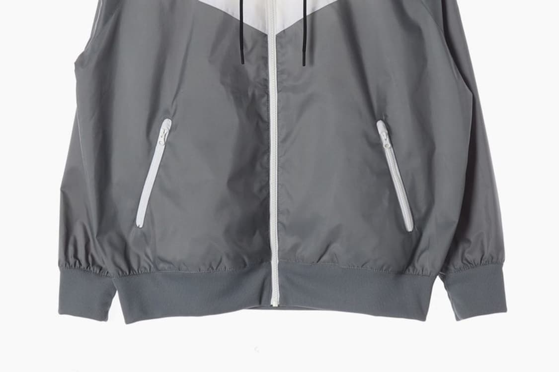 나이키 그레이 화이트 배색 윈드브레이커 L 상품이미지4