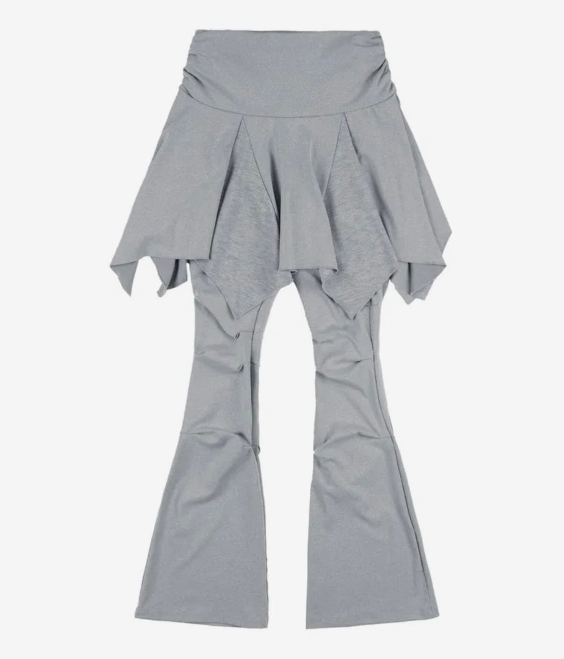 팬시클럽 언발란스 스커트 레이어드 핀턱 팬츠 (GRAY) 상품이미지5