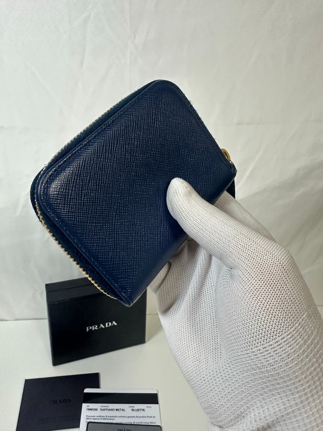 프라다 지퍼 카드지갑 딥블루(OS) 상품이미지6