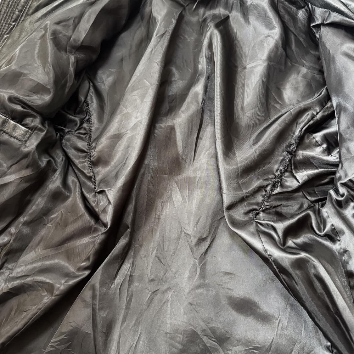 MALE&CO - 하이넥 레더 자켓 상품이미지5