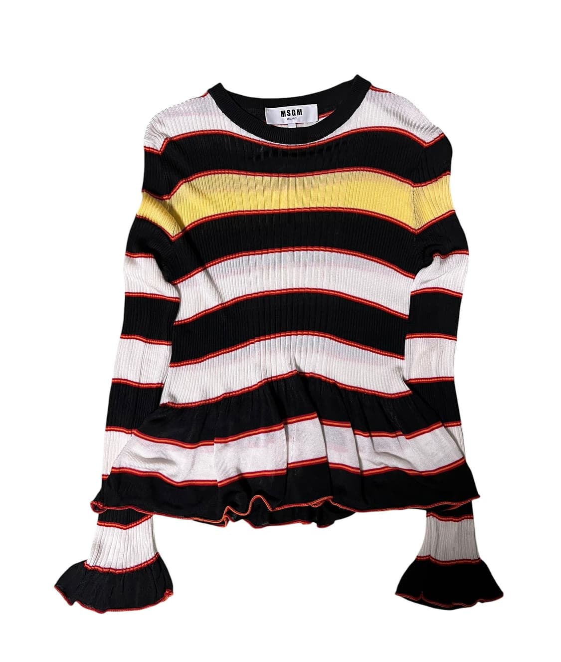 MSGM 스트라이프 프릴 니트 상품이미지1