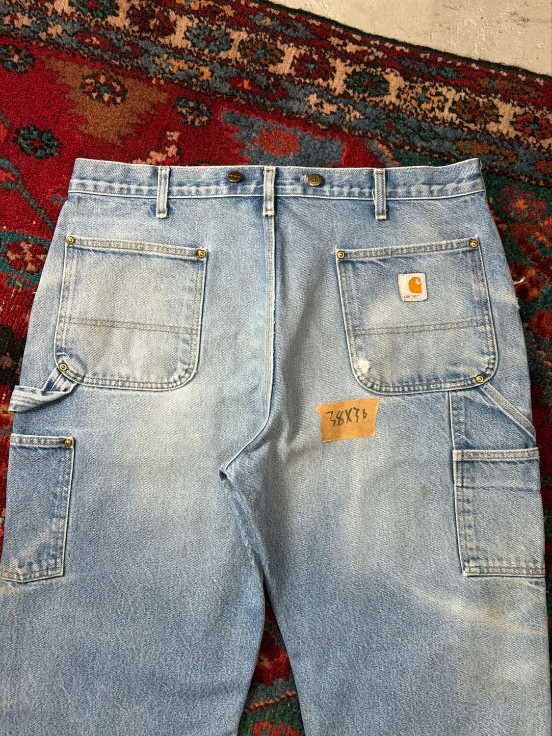 00's OG 칼하트 B07 더블니 팬츠 칼하트 데님 더블니 미친페이딩 상품이미지6