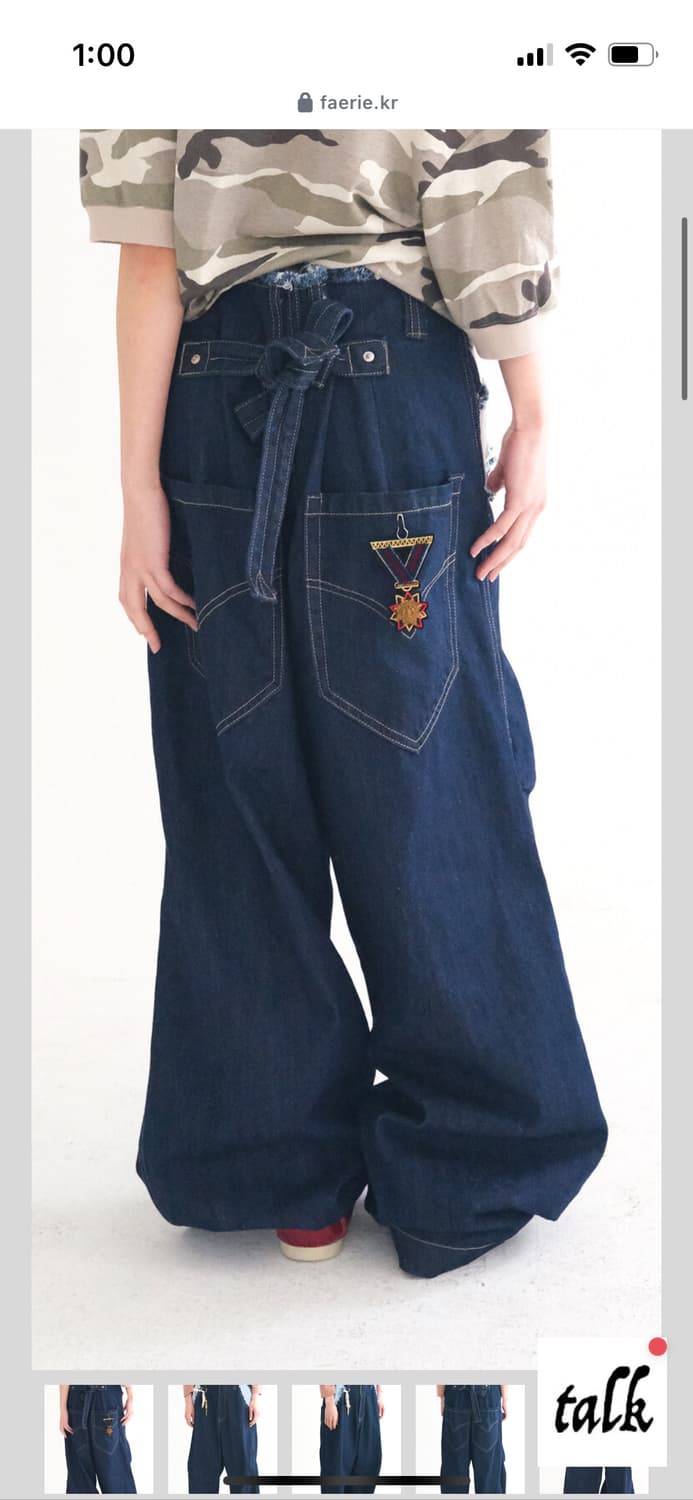 샵페어리 cut-off denim maxi pants (blue) 상품이미지2