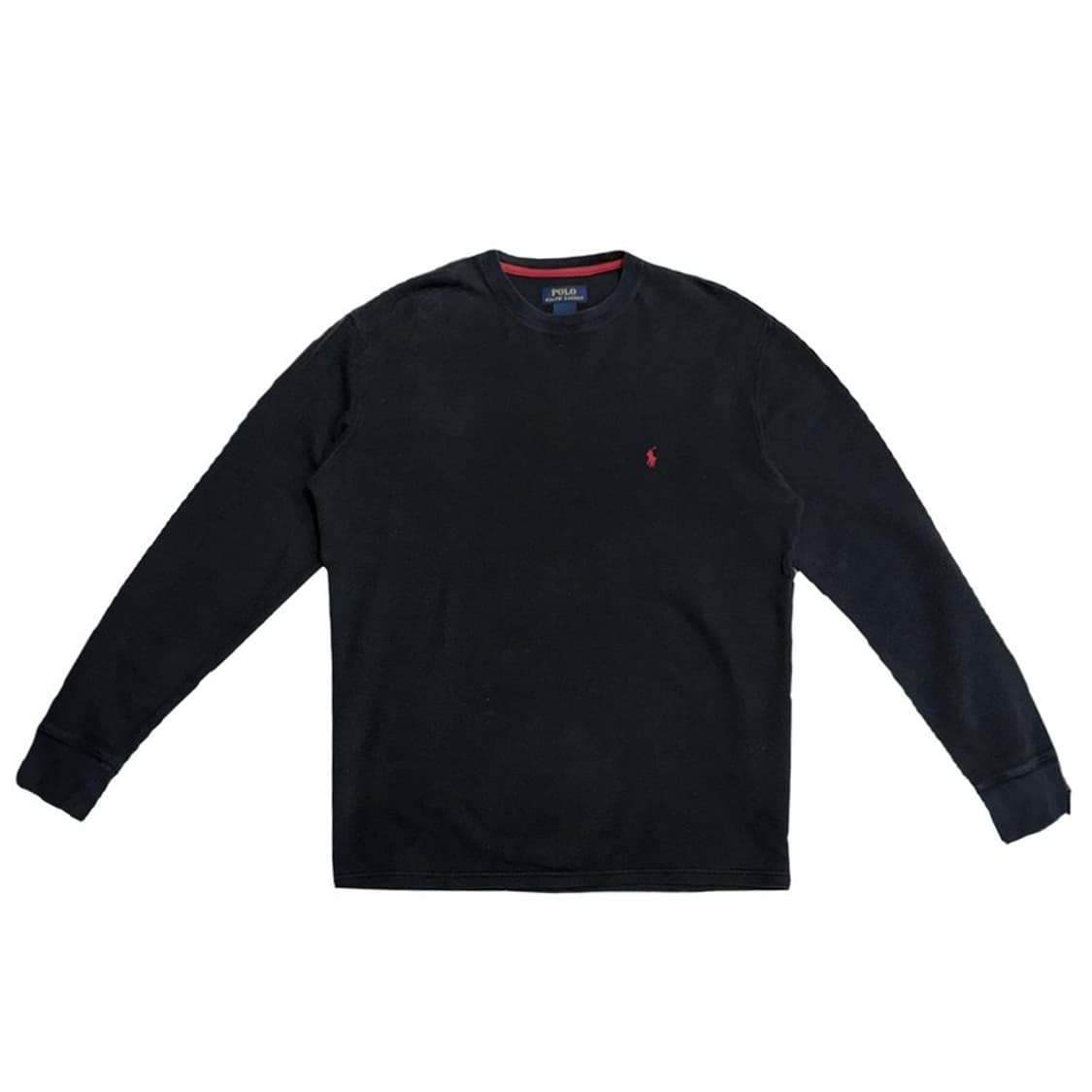 POLO RALPH LAUREN 블랙 와플 긴팔 맨투맨 L 상품이미지1