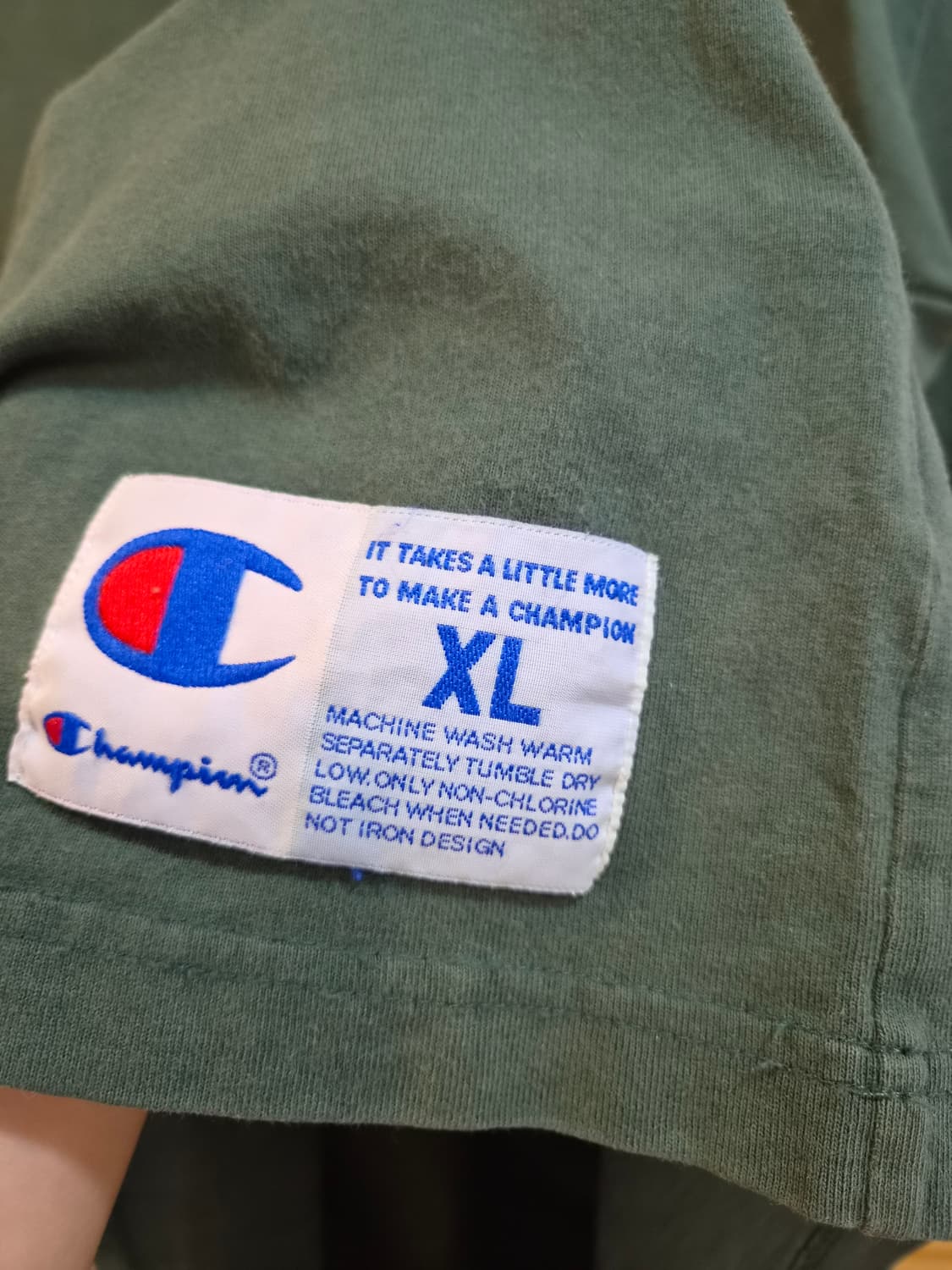 챔피온 남성 그린반팔라운드티셔츠 XL사이즈 상품이미지6