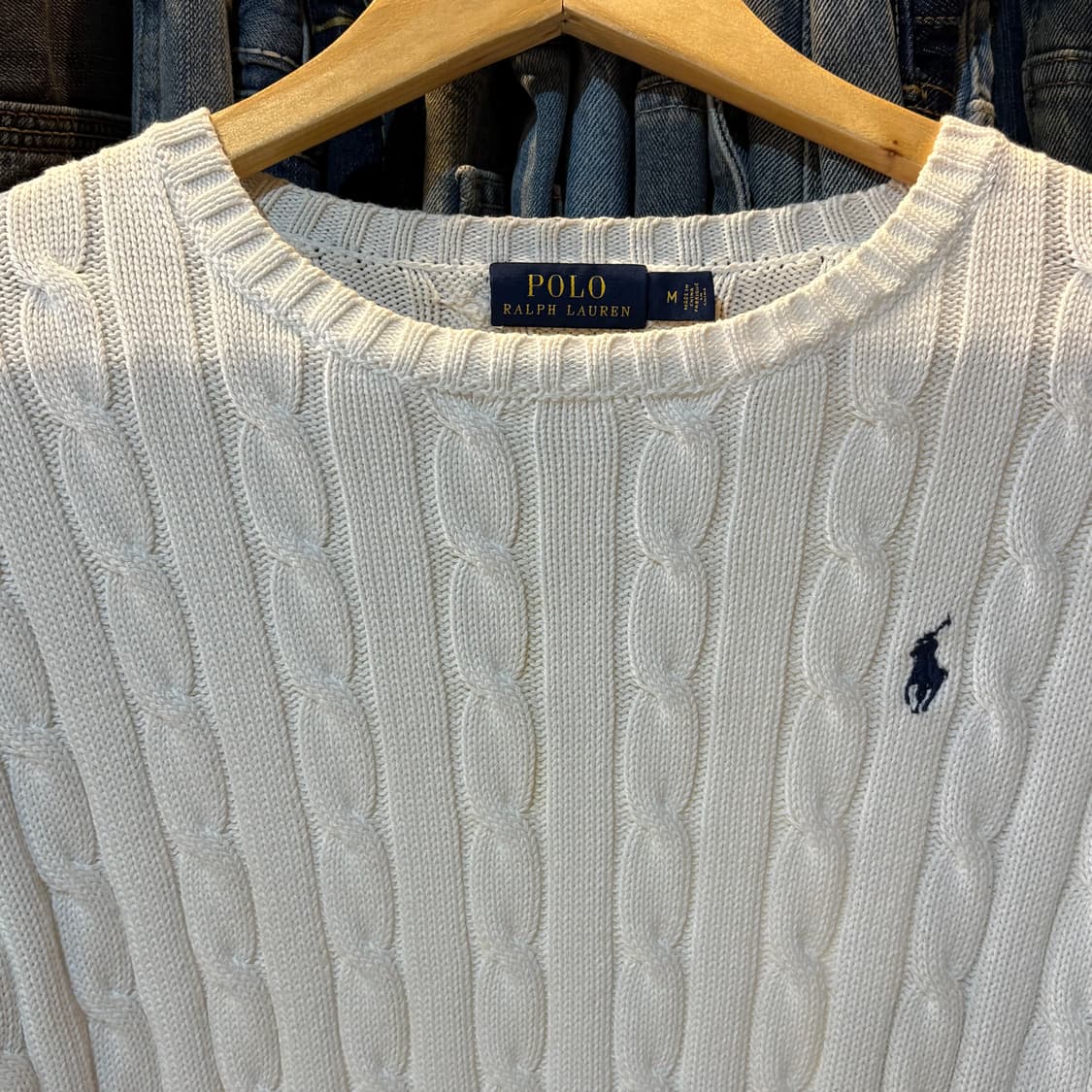 폴로 랄프로렌 화이트 케이블 니트 상품이미지2