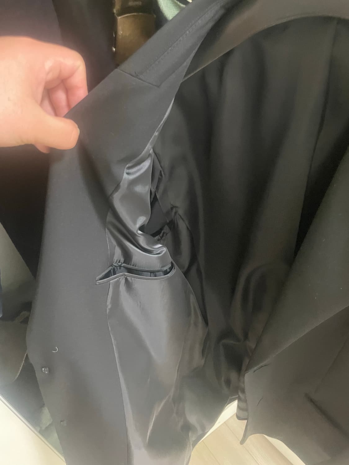 무신사 스탠다드 대디 숄더 오버사이즈 블레이저 블랙 상품이미지3