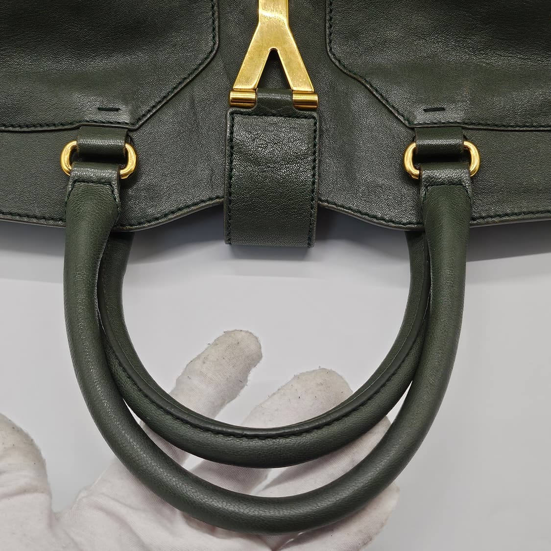 정품 입생로랑 카바시크 토트백 (다크그린) 상품이미지9