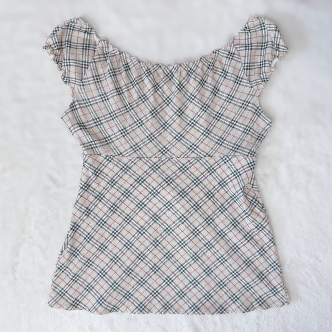 Burberry 버버리 블루라벨 히메갸루 노바체크 리본 블라우스 상품이미지3