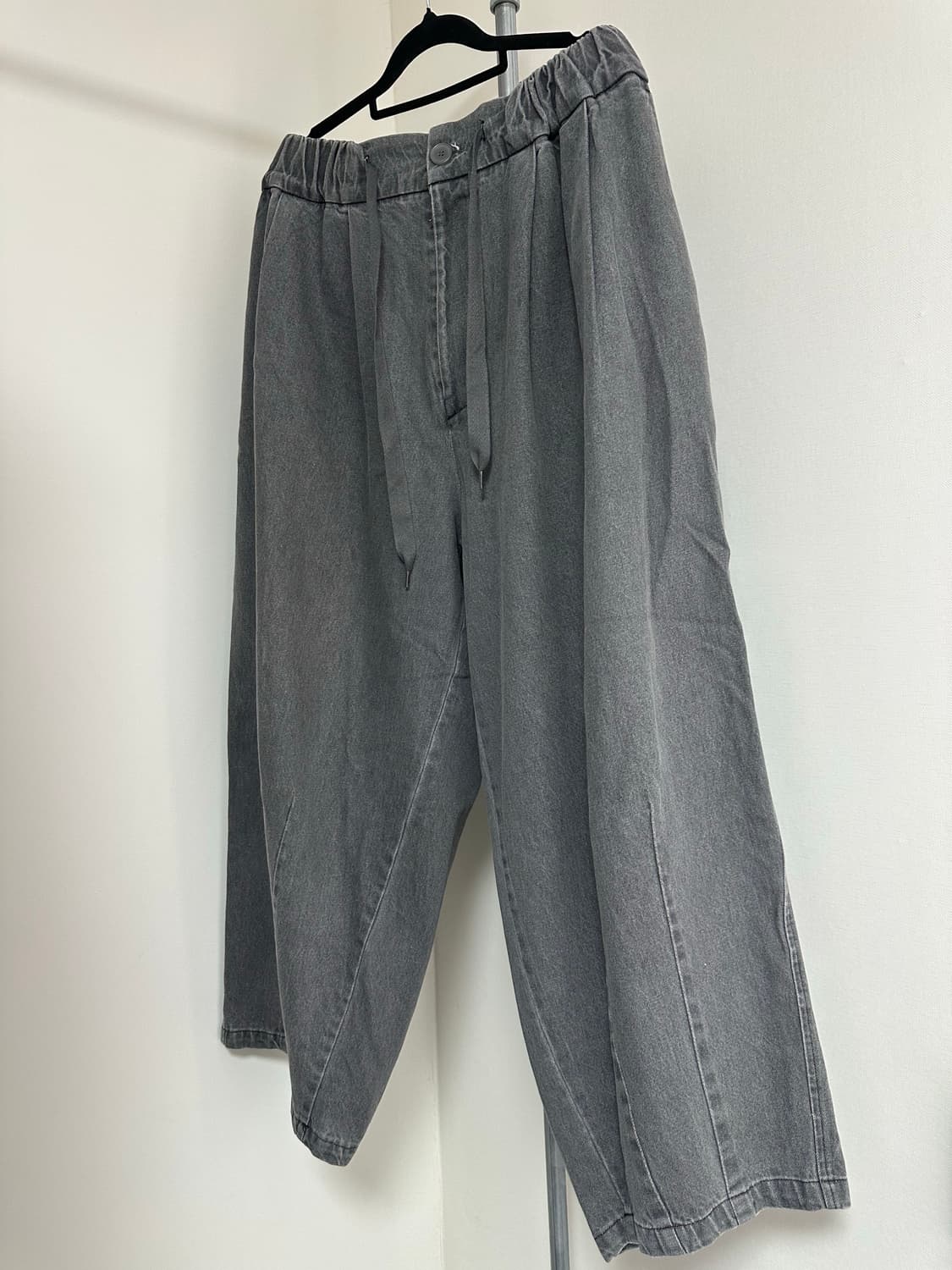 앵글런 데님 벌룬팬츠 - GREY 상품이미지1