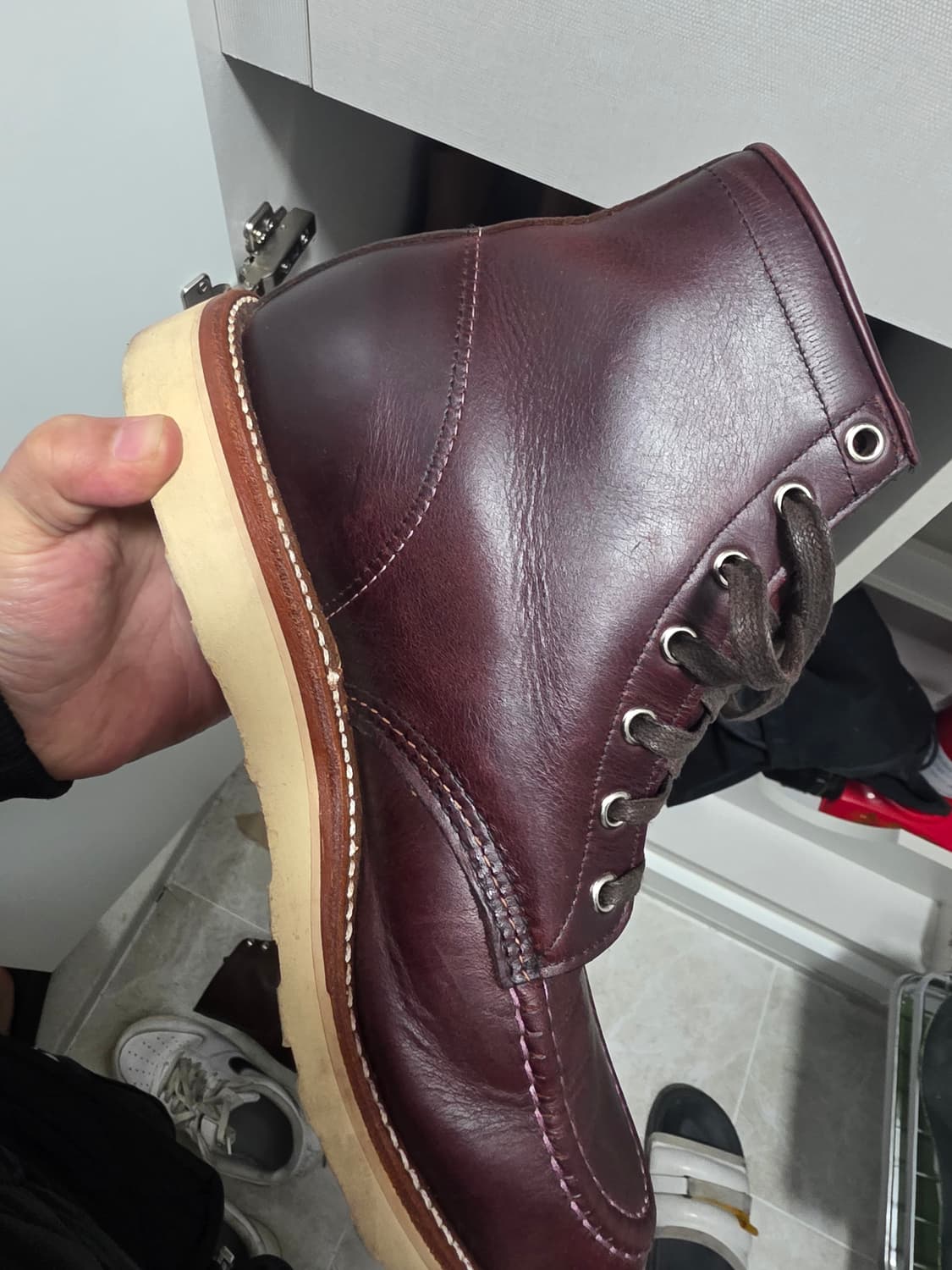 버건디컬러 치페와 목토 판매 상품이미지2