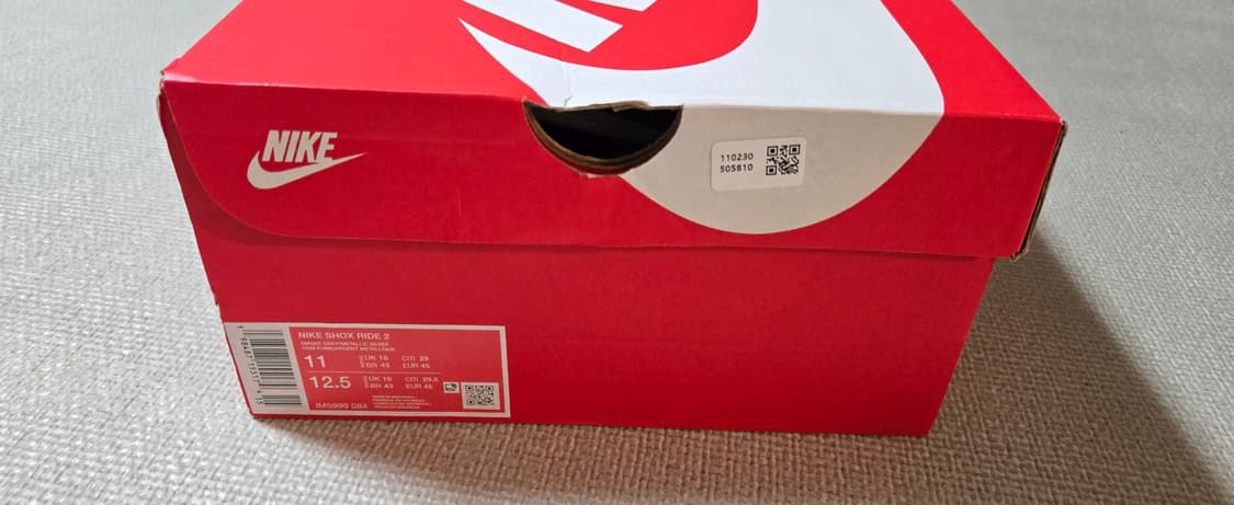 나이키 샥스 라이드2 그레이/레드 290사이즈 상품이미지7