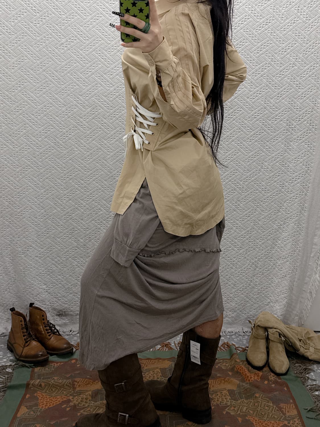 아디다스 빈티지 코지 모리걸 러블리힙 더블 리본 셔츠 K0012 상품이미지2