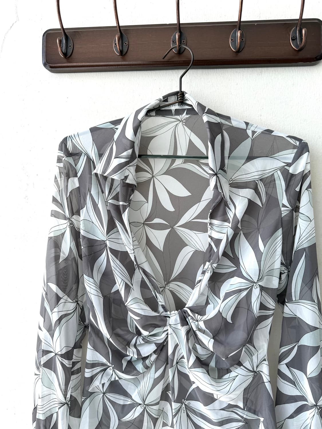 Oriental shirring detail shirt blouse 상품이미지2