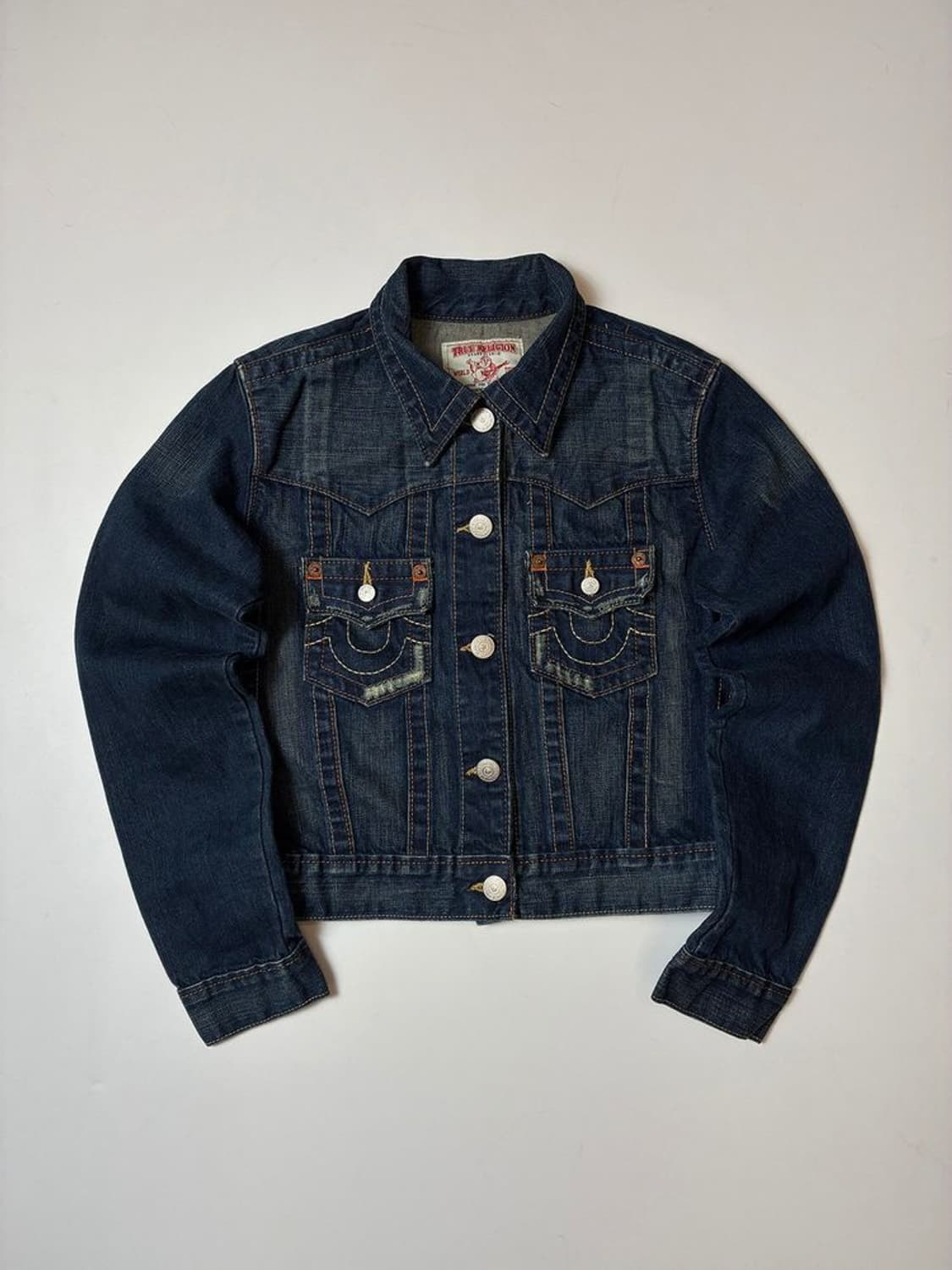트루릴리젼 Y2K 스티치 포인트 크롭 데님 자켓 PN9132 상품이미지1
