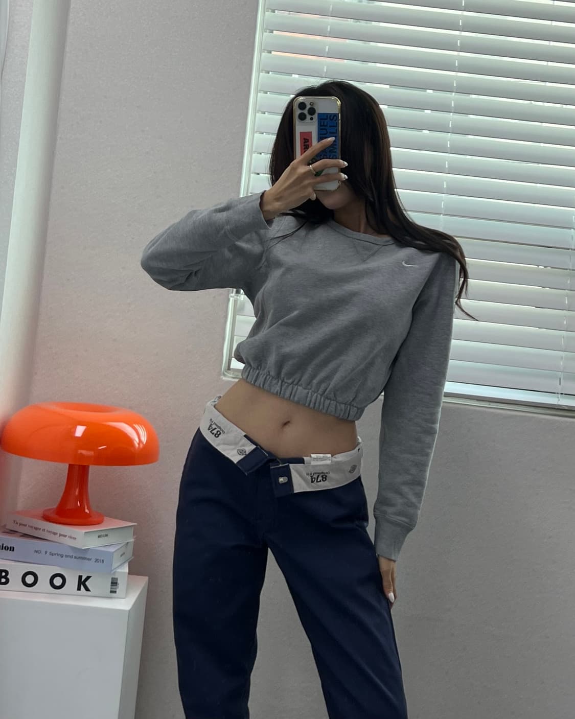 (WOMEN)나이키 크롭 맨투맨-M1446 상품이미지1