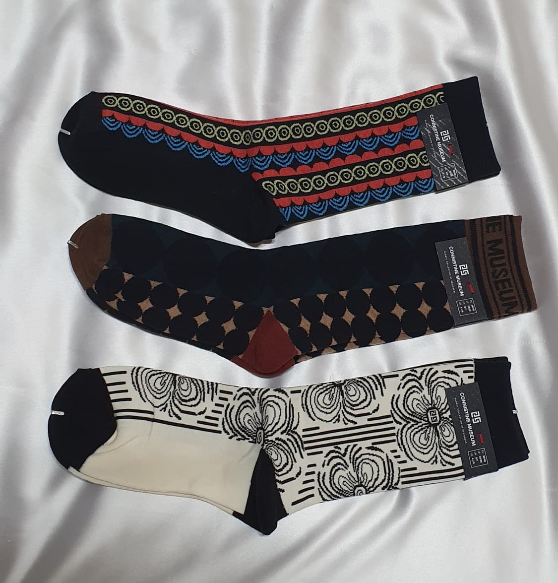 블루 크림 도트CONNISTINE MUSEUM 코니스틴 뮤지엄 양말 상품이미지1