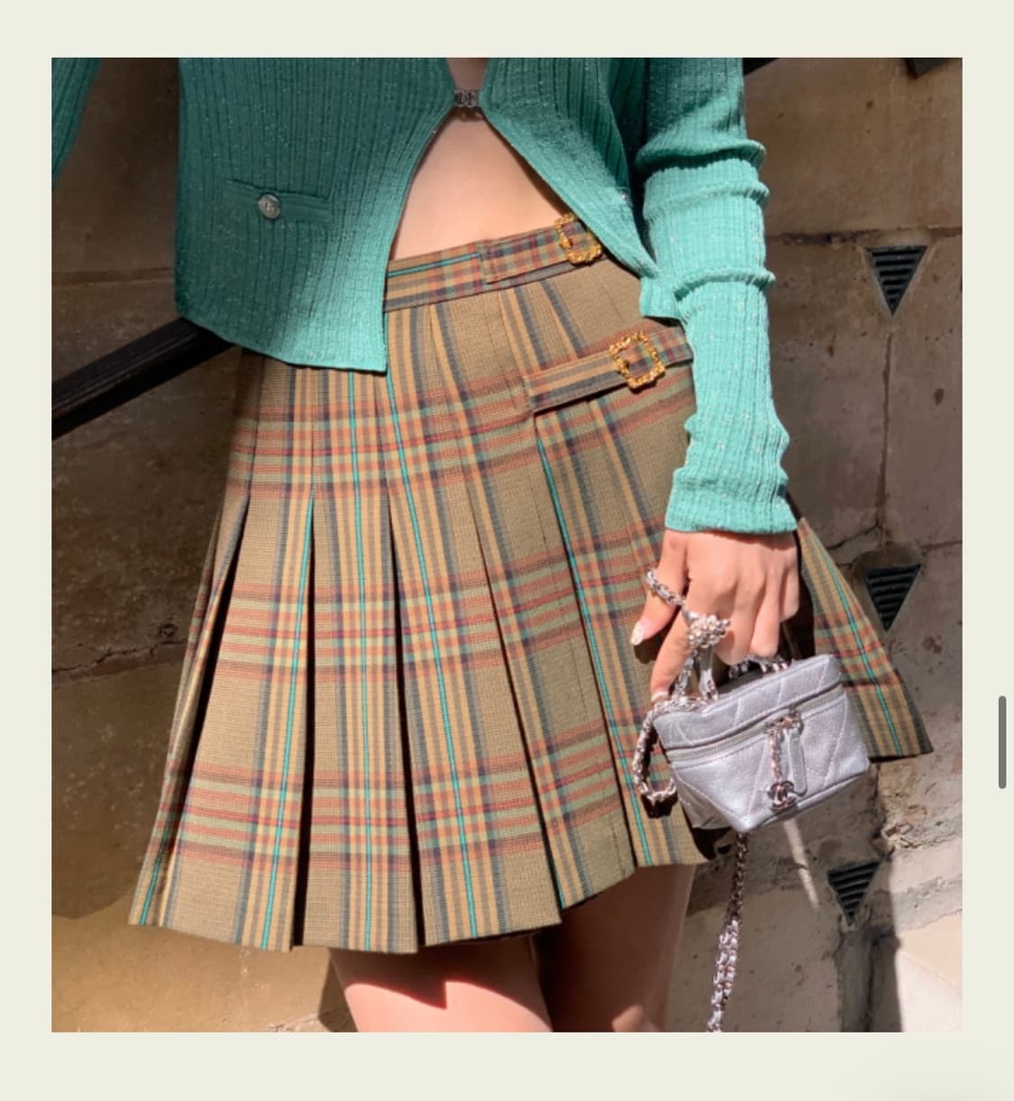 서쿠키 올리비아 체크 스커트 S 상품이미지1