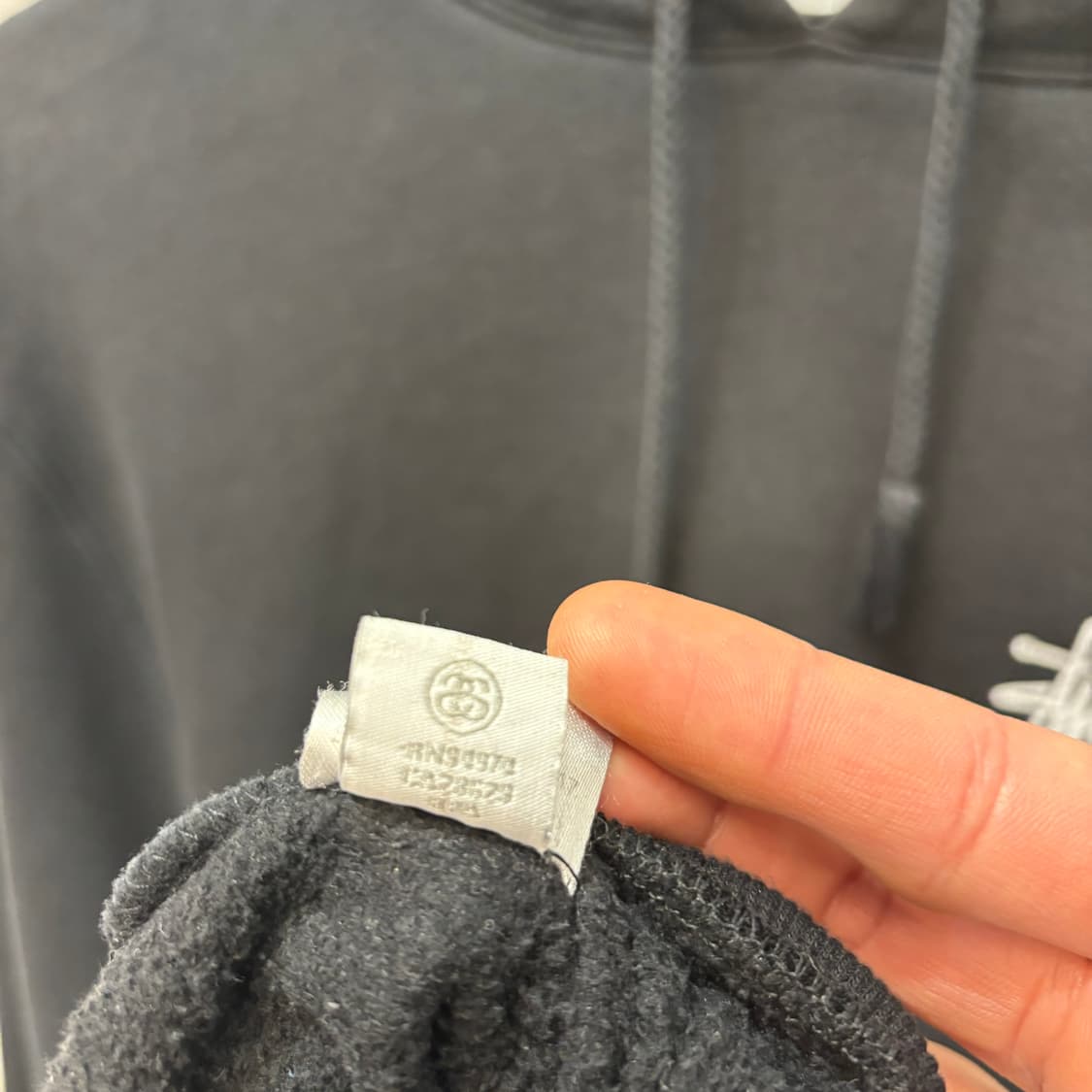 스투시 빅 로고 블랙 후드티 L 상품이미지8