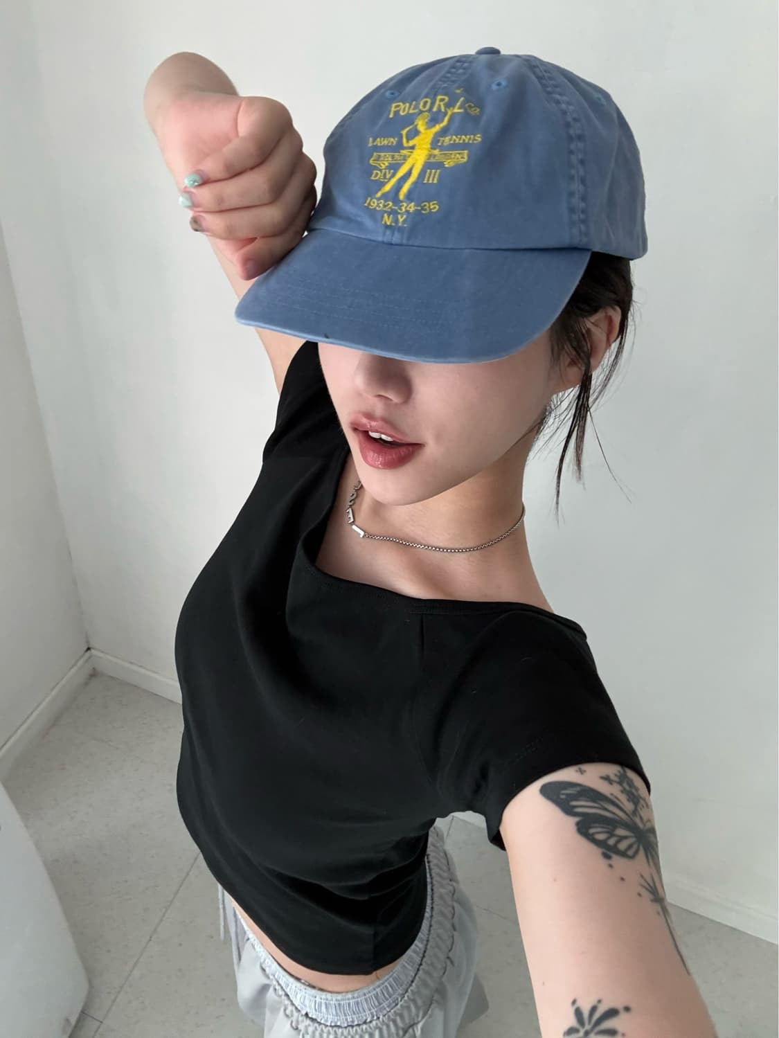 폴로 스카이블루 테니스 캡 상품이미지2