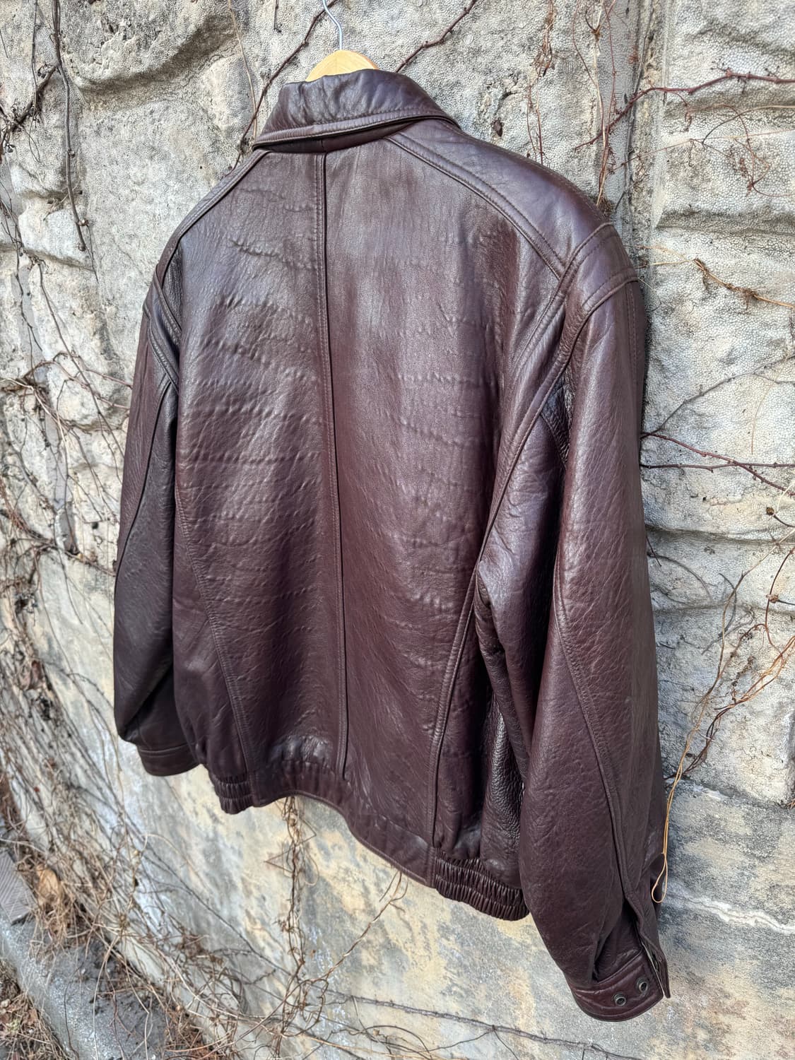 8-90s 국내생산 양가죽 봄버 자켓 형사느낌 상품이미지4