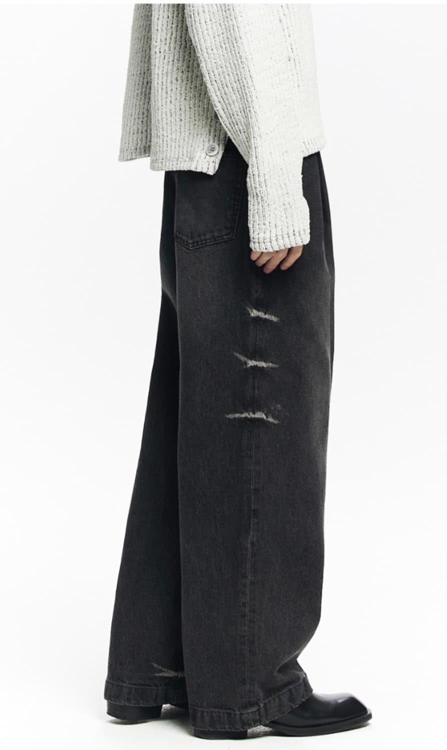 메종미네드 SWELL WIDE DENIM PANTS 48 상품이미지4