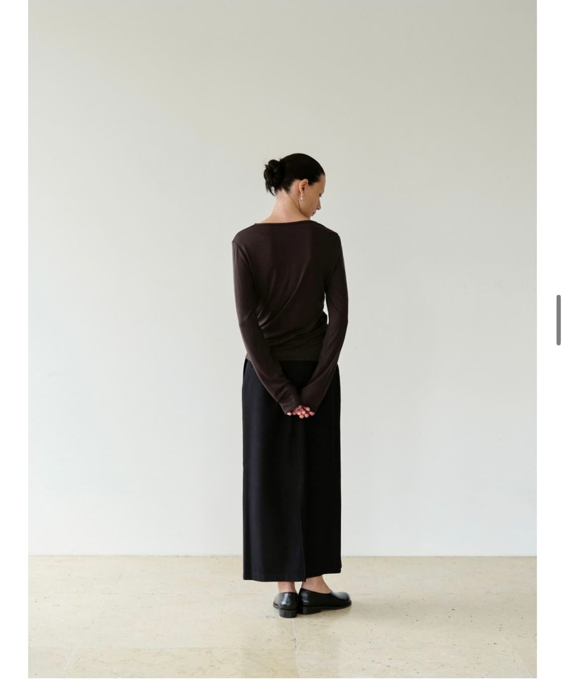 롱스커트 Maxi wool skirt in black 상품이미지6
