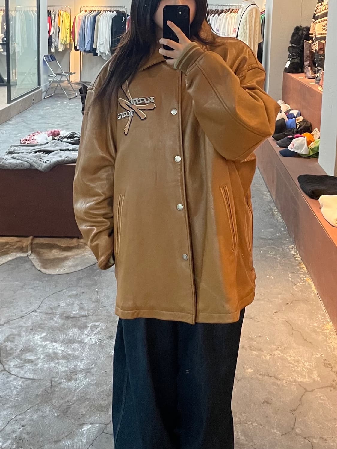 칼카니 90‘s 올드스쿨 가죽 자켓 H691 상품이미지1