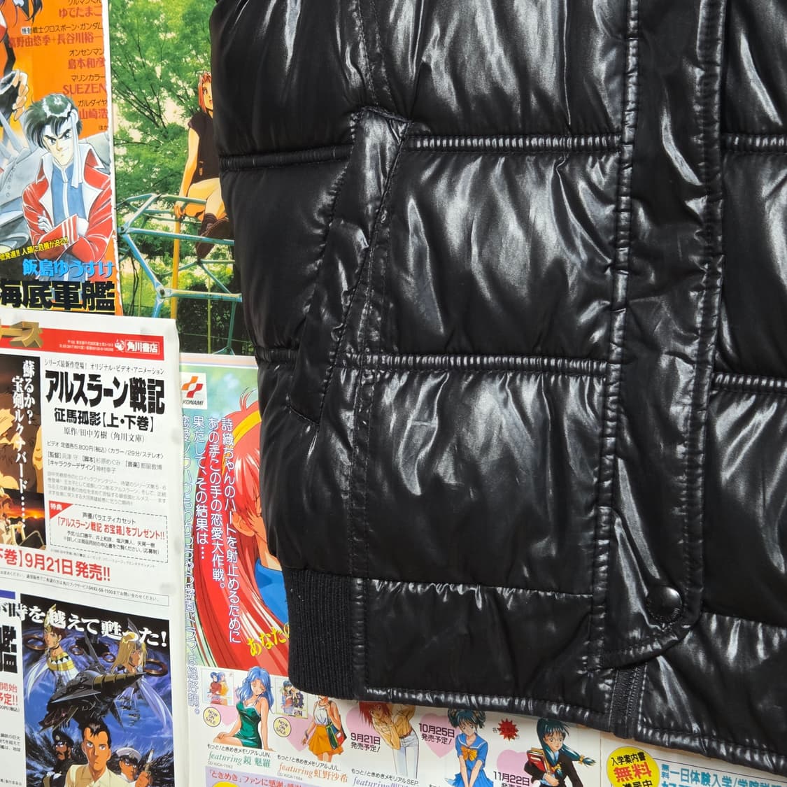 엠엘비 화이트삭스 블랙 유광 패딩 베스트 상품이미지4