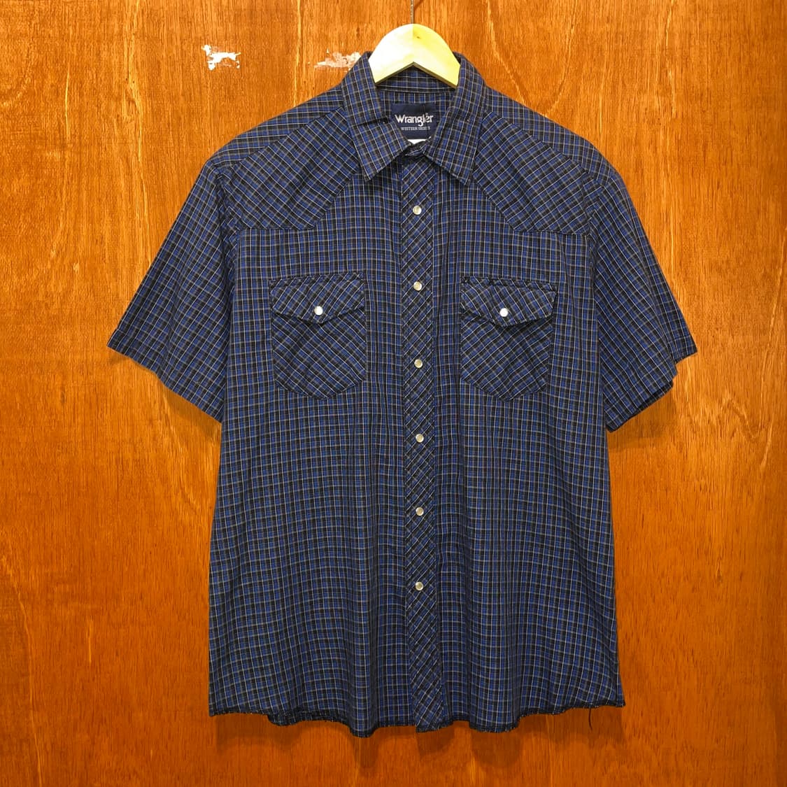 (L) Wrangler 랭글러 체크 웨스턴 반팔 셔츠 상품이미지1