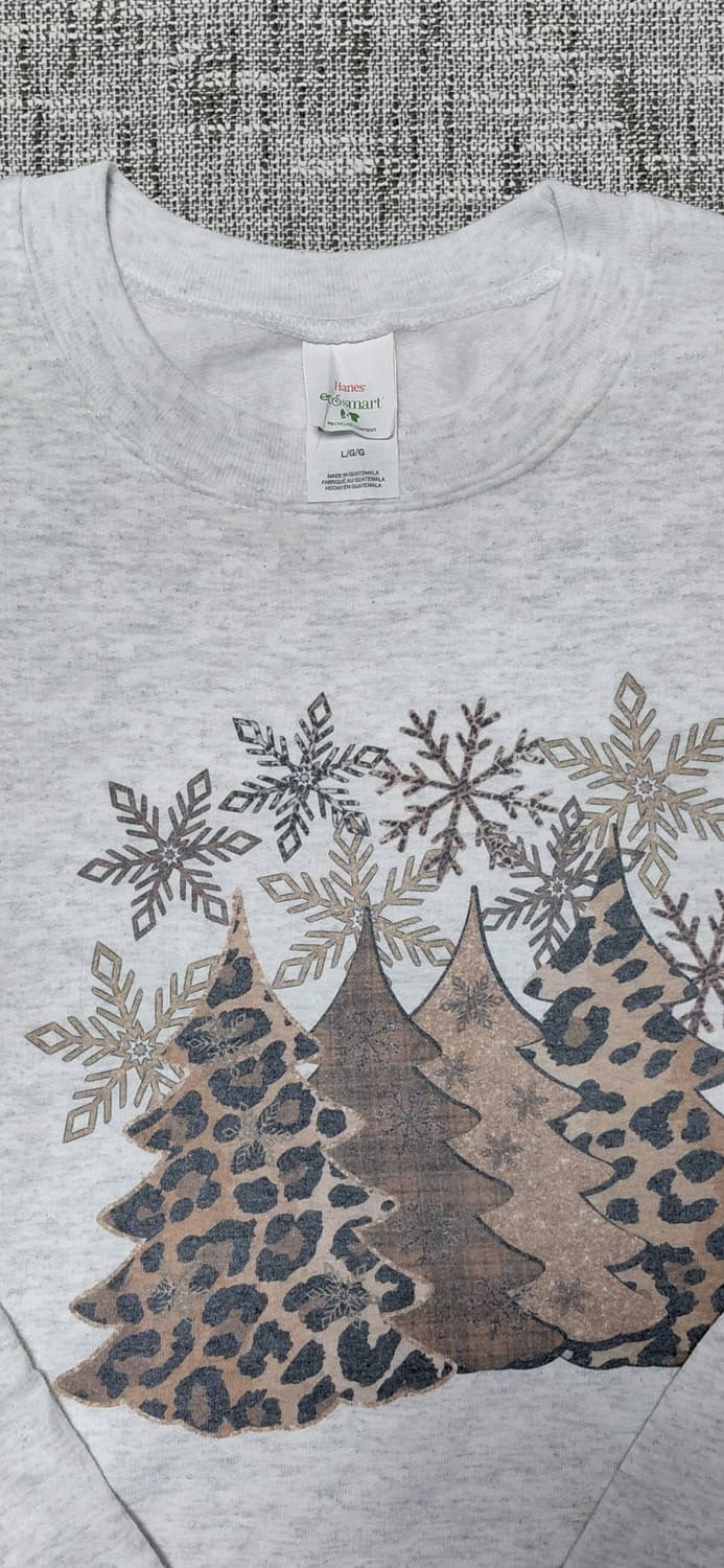 헤인즈 에코스마트 크리스마스 맨투맨 L 상품이미지3