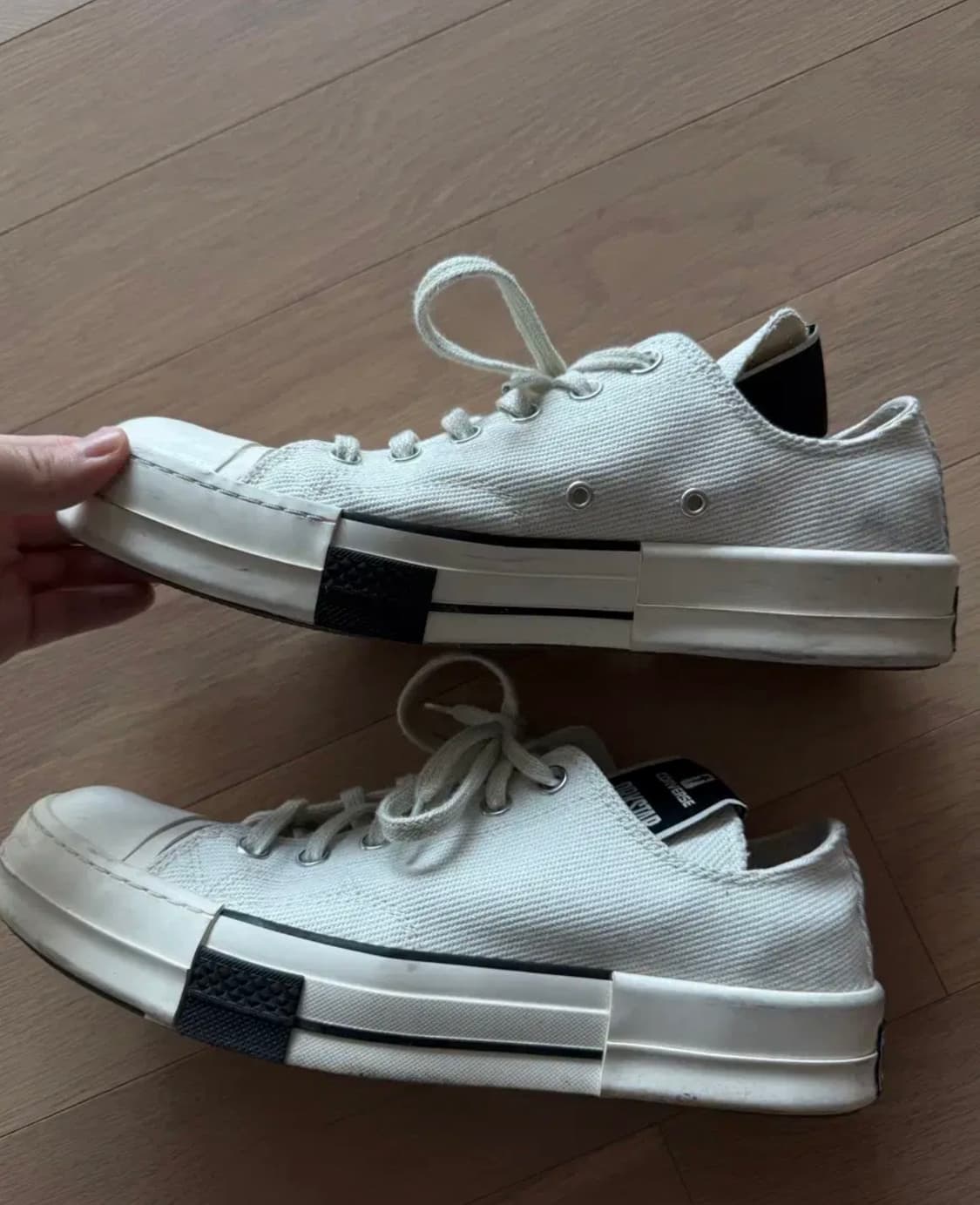 [280] 릭오웬스 다크쉐도우 컨버스 로우 화이트 상품이미지1