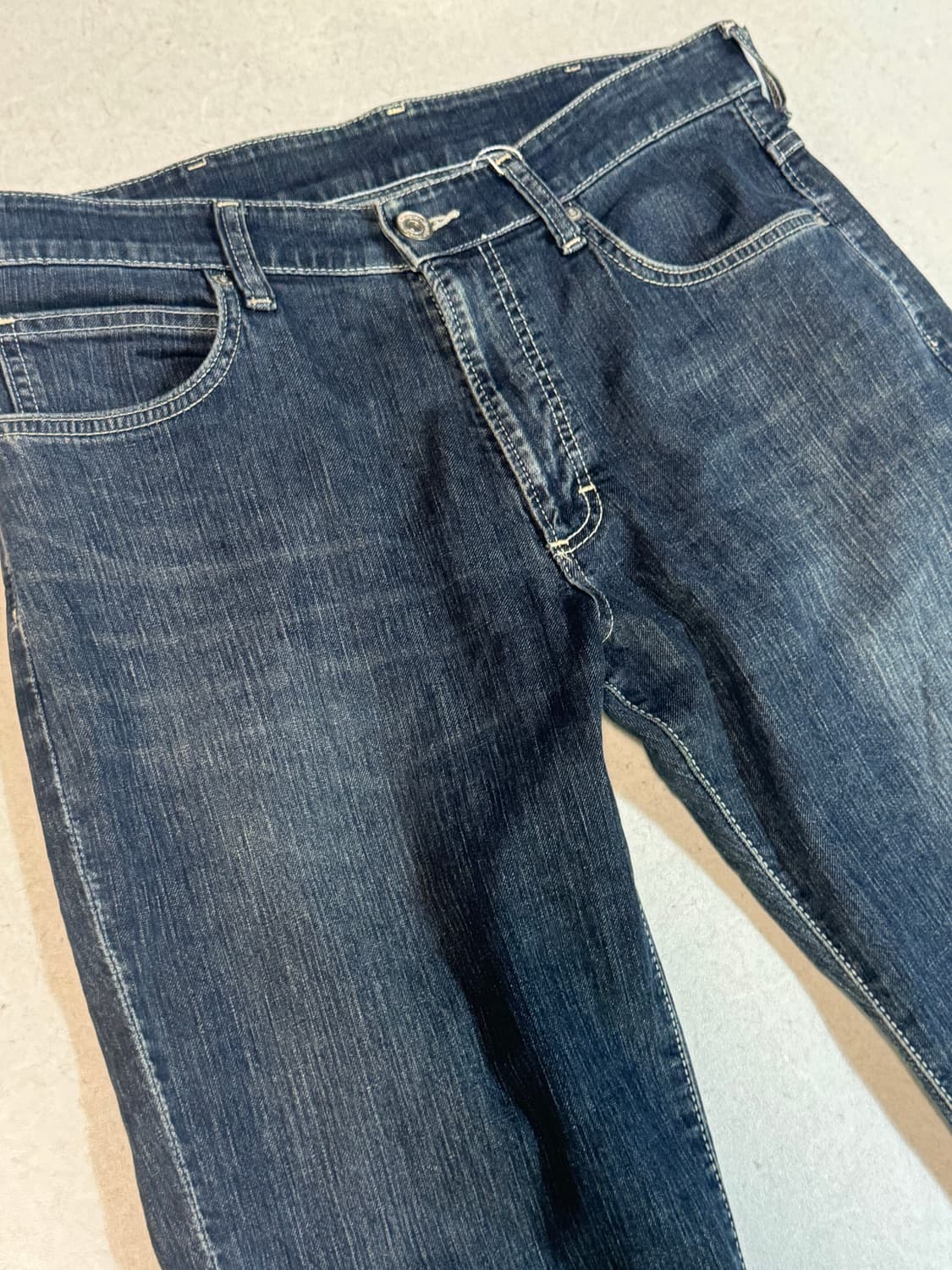 랭글러 wrangler 화이트 스티치 빈티지 워싱 데님 팬츠 32 상품이미지3