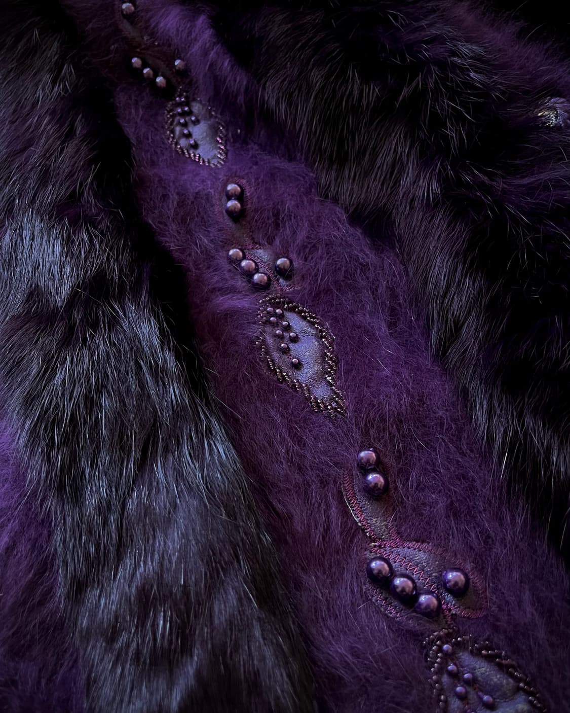 Real Mink Fur Trim Angora Fur Cardigan 상품이미지6