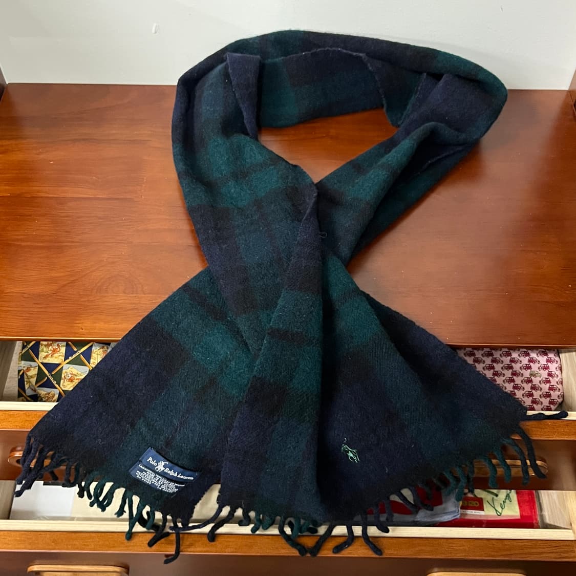 폴로 랄프로렌 90's 램스울 머플러 (스코틀랜드제 ) 상품이미지2