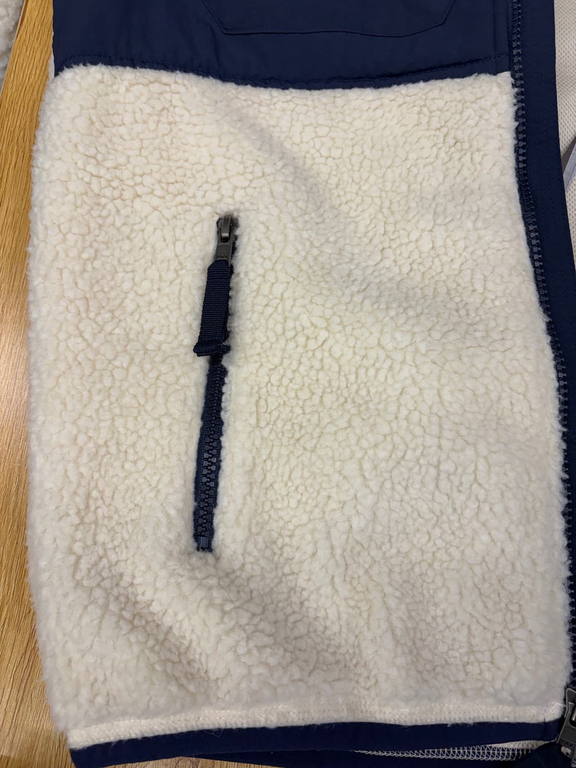 폴로 랄프로렌 네이비 양털 플리스 후리스 집업 자켓   xs   상품이미지4