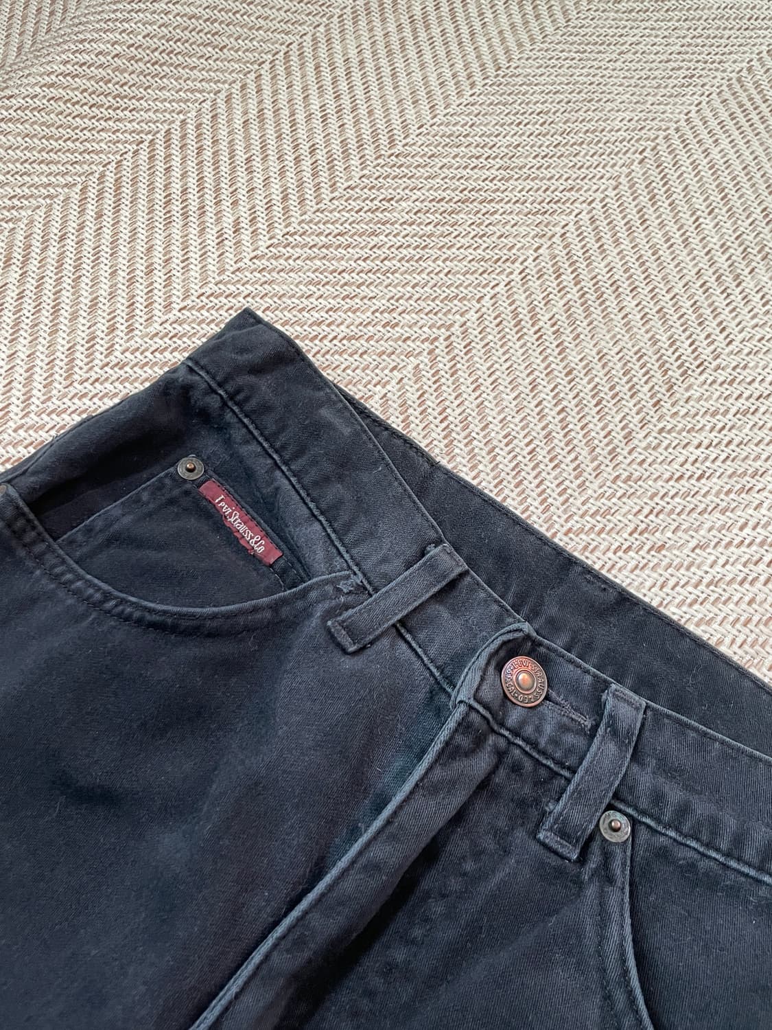 리바이스 재팬 피치드 코튼 네이비 팬츠  J03215 상품이미지4