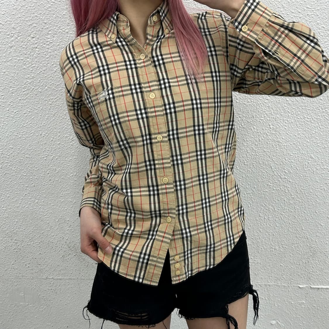 버버리 노바체크 셔츠 S 상품이미지1