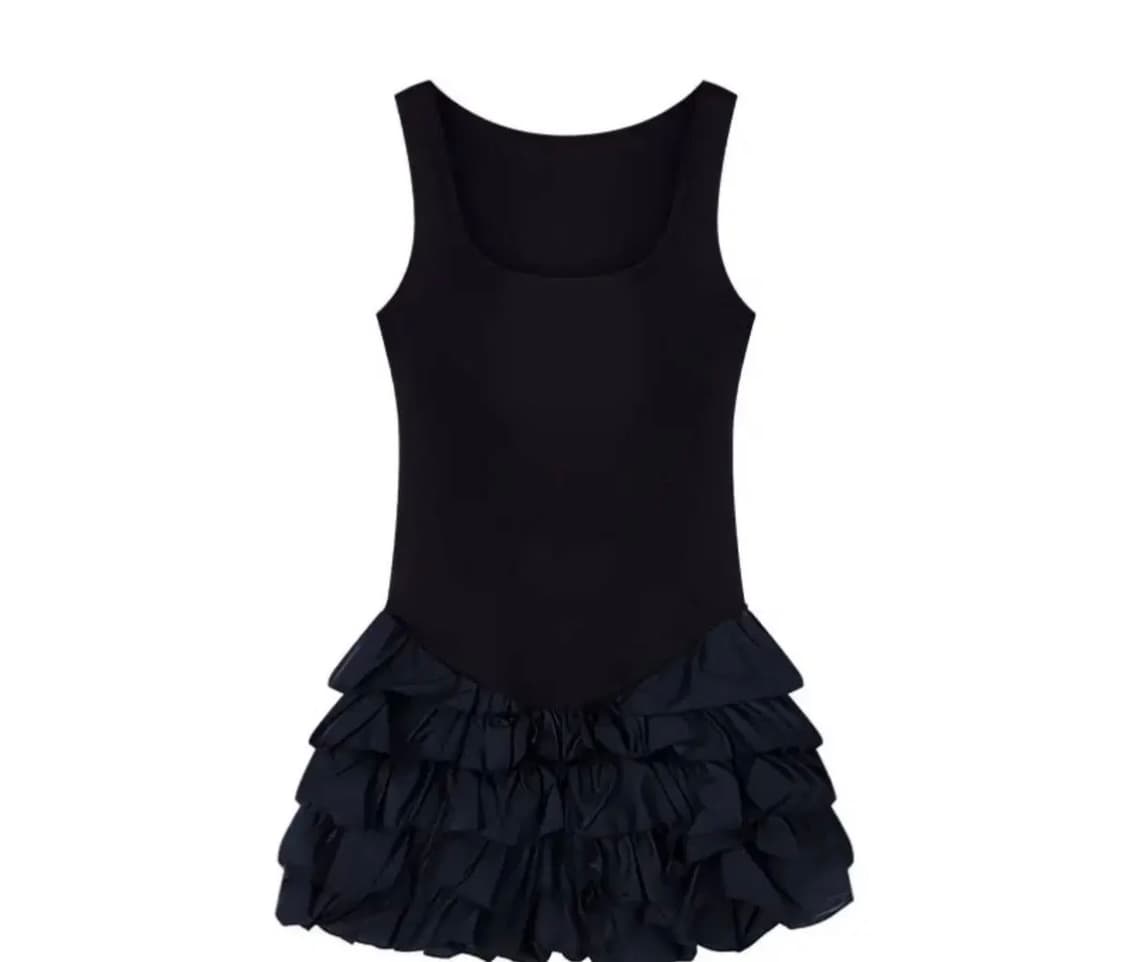 블랙 캉캉 원피스 새상품 상품이미지1
