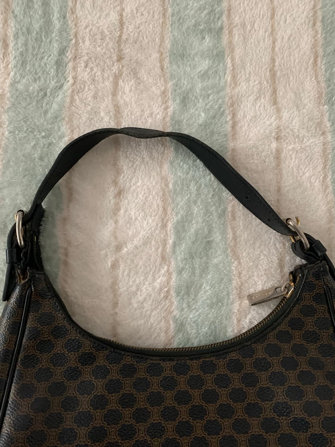 셀린느 호보백 가방 블랙 바게트백 빈티지 마카담 상품이미지4