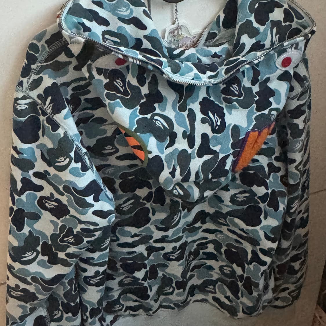 베이프 블루 카모 후드집업 상품이미지3