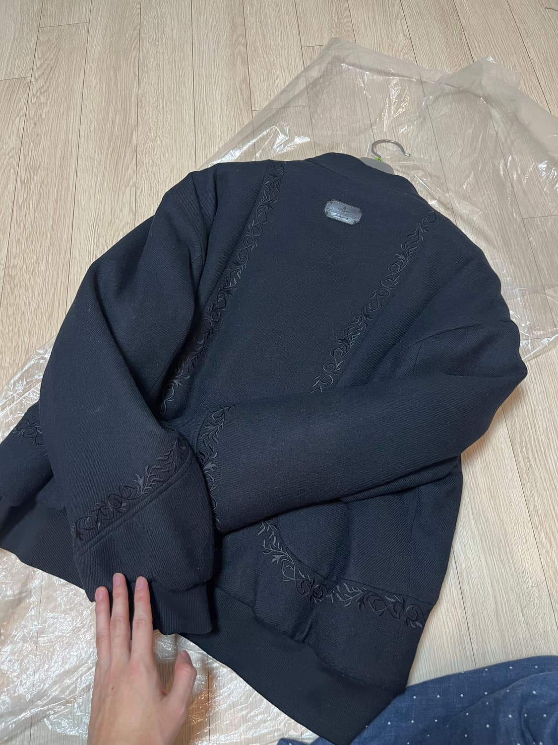 professor e 프로페서 이 엠브로이드 울 봄버 50사이즈 상품이미지5