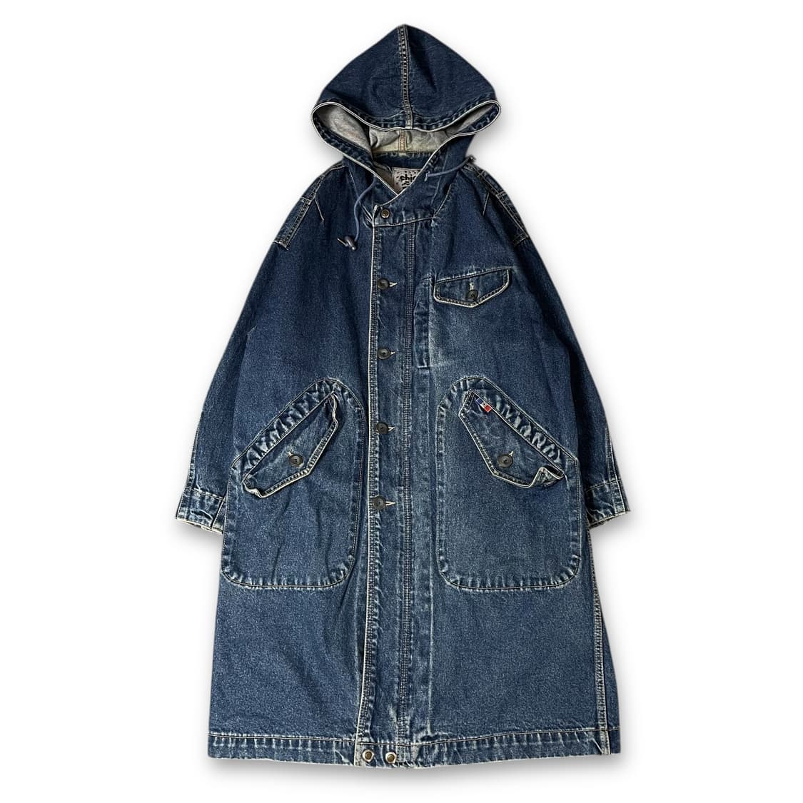 CHIC 데님 후드 멀티포켓 롱 자켓 M 상품이미지1