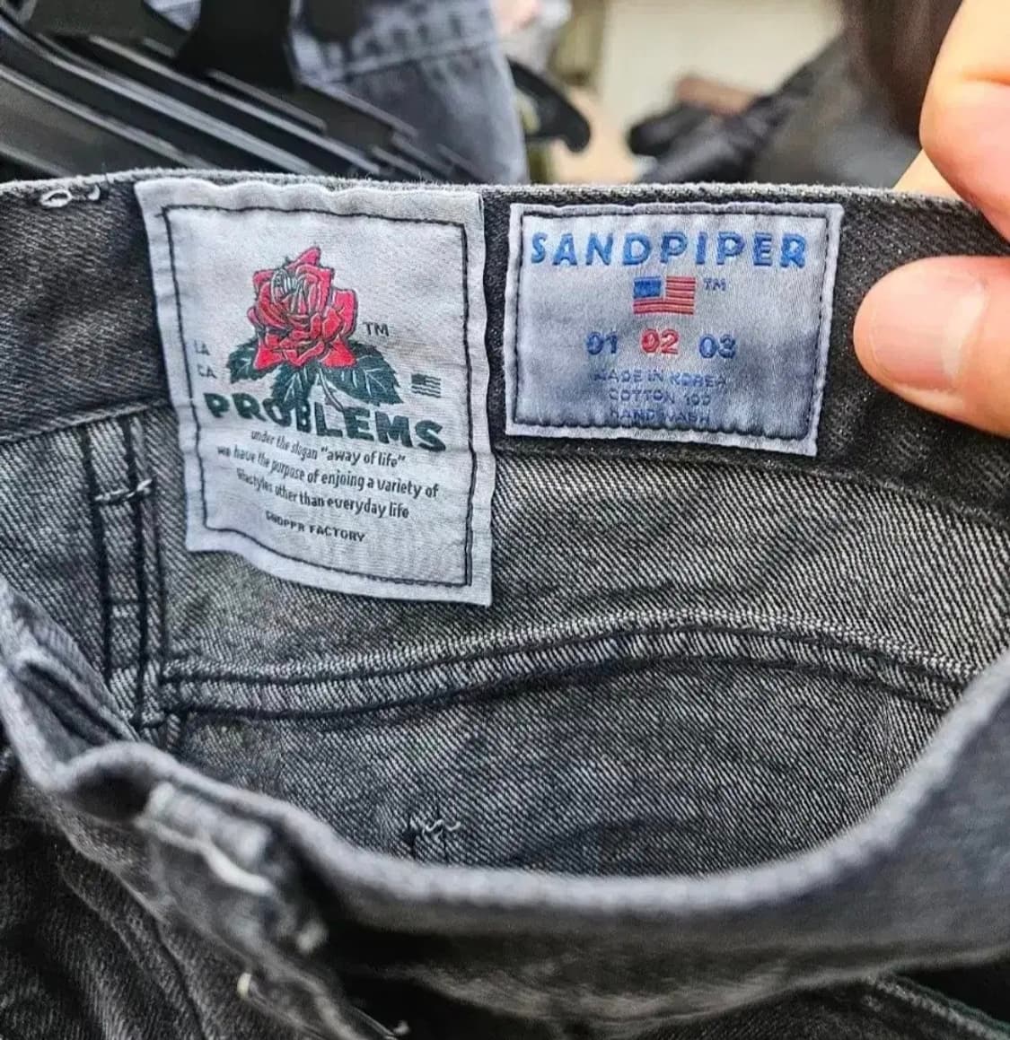 [2] SANDPIPER 샌드파이퍼 흑청 데님 상품이미지4