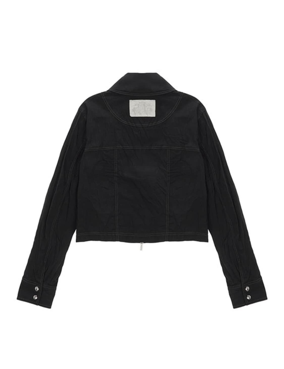 마뗑킴 크링클 크롭 점퍼 차콜 S 상품이미지6