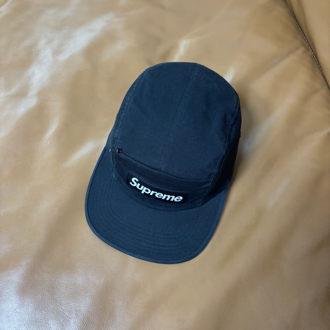 슈프림 캠프캡 모자 박스로고 워시드 블랙 상품이미지5