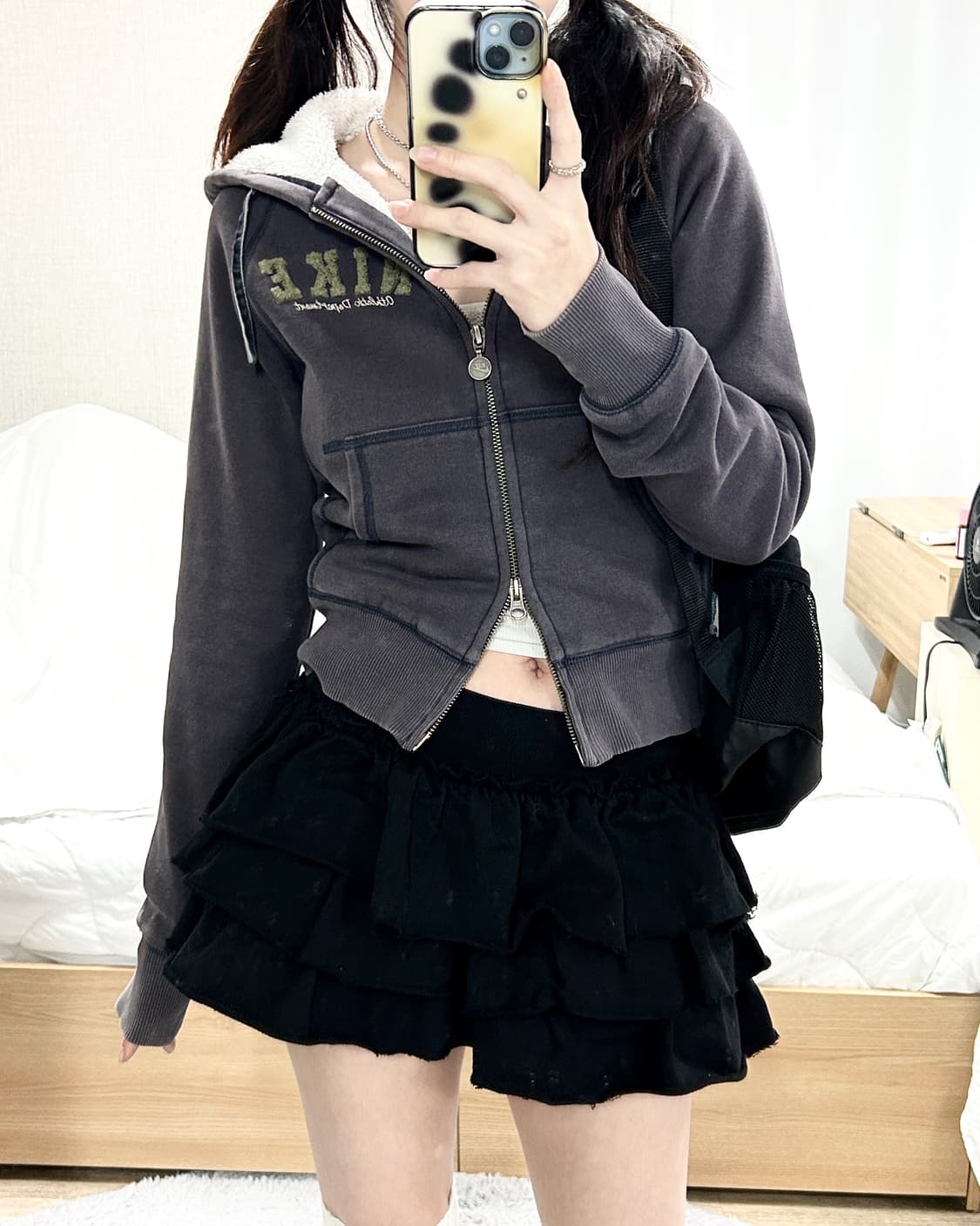 나이키 부클로고 투웨이 양털 후드집업 상품이미지1