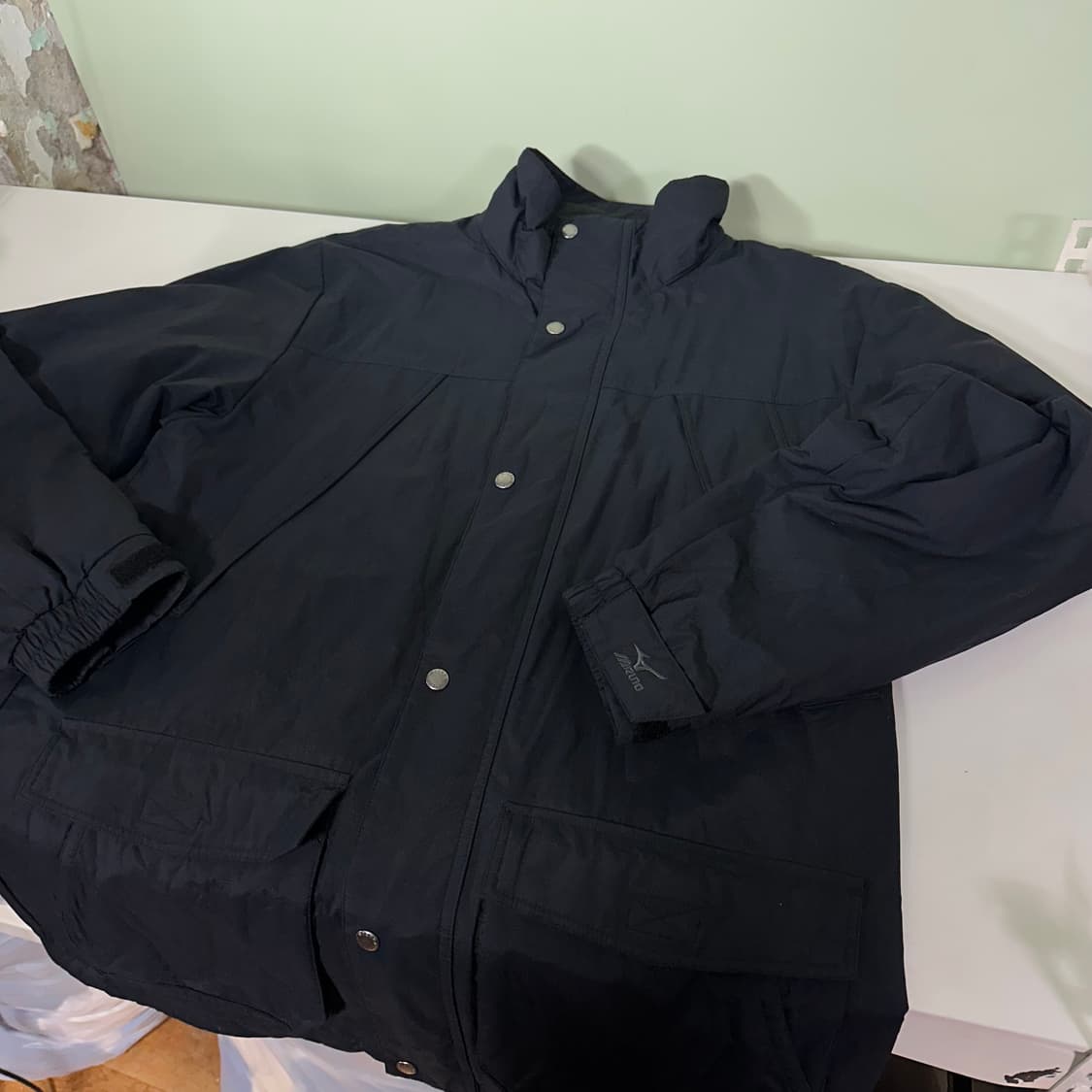 XL 미즈노 아웃도어 블랙 나일론점퍼 상품이미지1