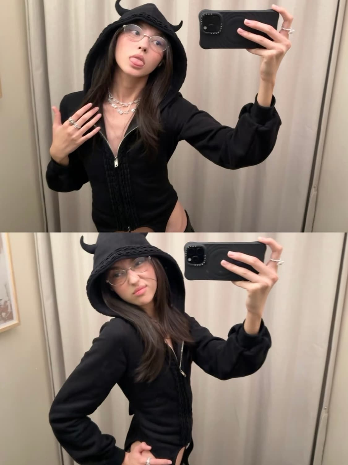 악마뿔 후드집업 상품이미지1