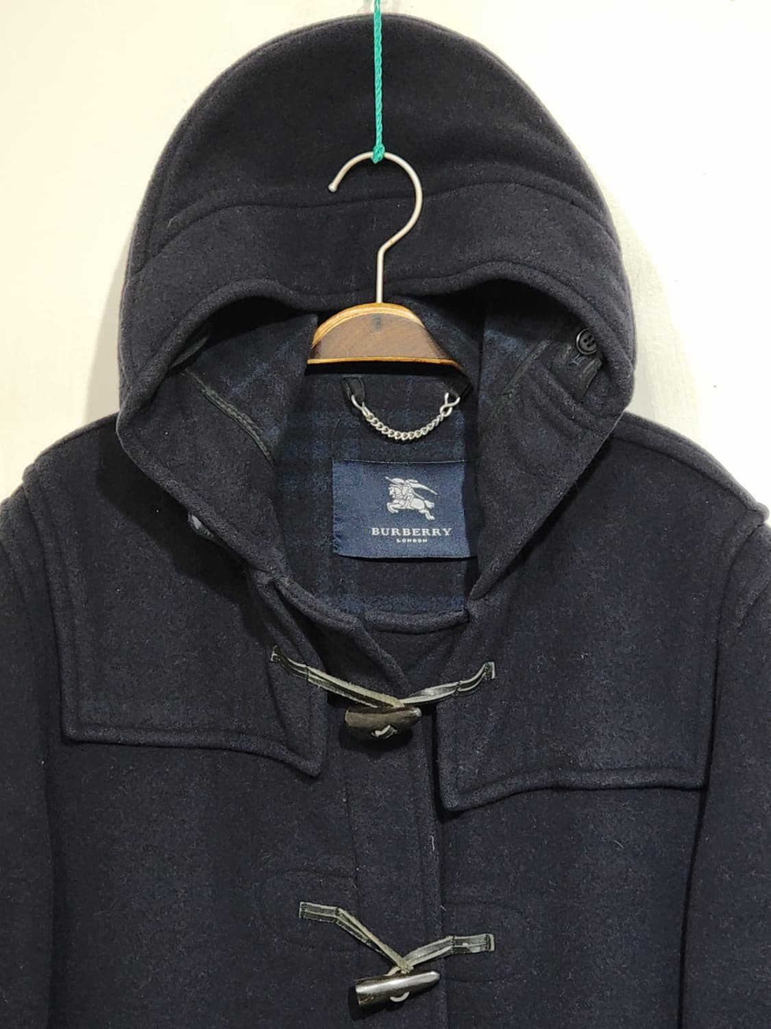 (XL) 버버리 더플코트 네이비 떡볶이코트 후드 모직코트  상품이미지2